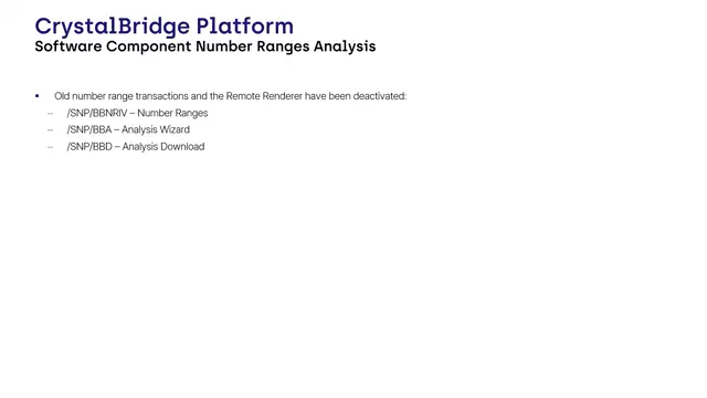 CrystalBridge Analysis Extended | Deactivation of Old Transactions