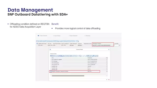 Outboard Datatiering | Offloading Condition Defined on REQTSN for ADSO Data Acquisition Layer