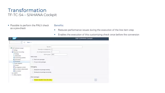 S/4HANA Cockpit | PALV Check Possible as Pre-check