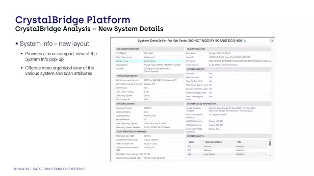 CrystalBridge Analysis Basic | System Info – New Layout