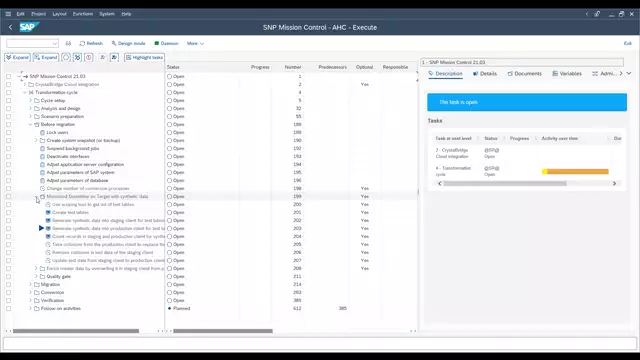 Minimized Downtime on Target | Integration of Minimized Downtime on Target in Mission Control