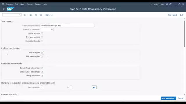 Data Consistency Verification | Check of Staged Data