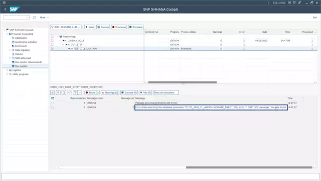 S/4HANA Cockpit | Showing Whole AMDP Messages via the Long Text Function in the Run Monitor