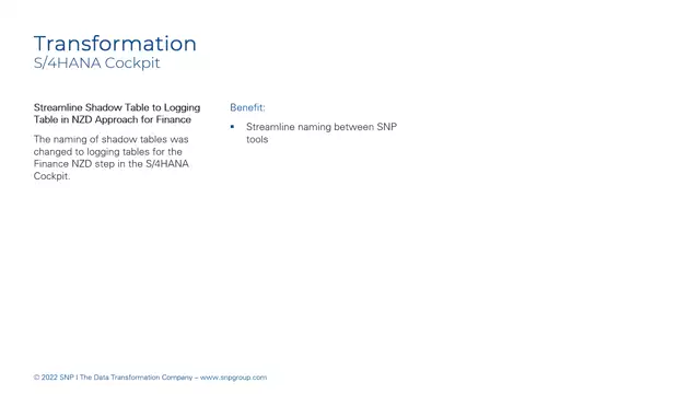 S/4HANA Cockpit | Streamline Shadow Table to Logging Table in NZD Approach for Finance