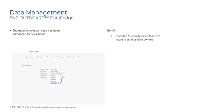 Outboard DataFridge | Multiple-eyes Principle for Legal Holds