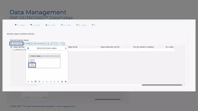 Outboard DataFridge | Text Tables Are Created Automatically During the Ingestion Process