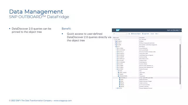 Outboard DataFridge | DataDiscover 2.0 Queries Can Be Pinned to the Object Tree
