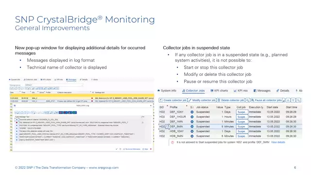 CrystalBridge Monitoring | General Improvements