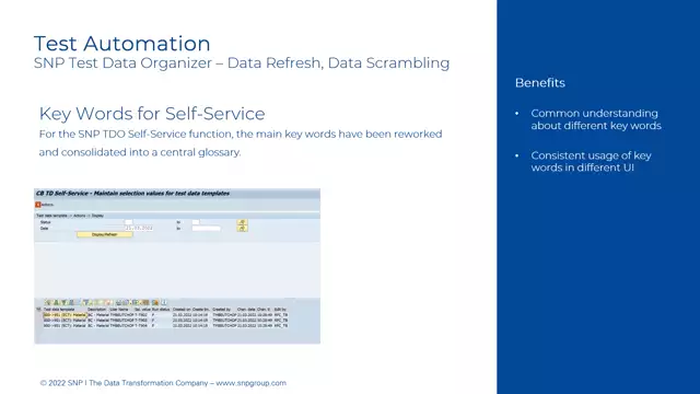 Test Data Organizer | Data Refresh, Data Scrambling – Key Words for Self-Service