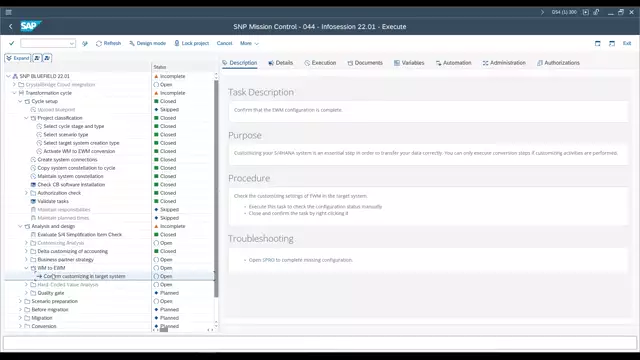 Mission Control | WM to EWM Conversion