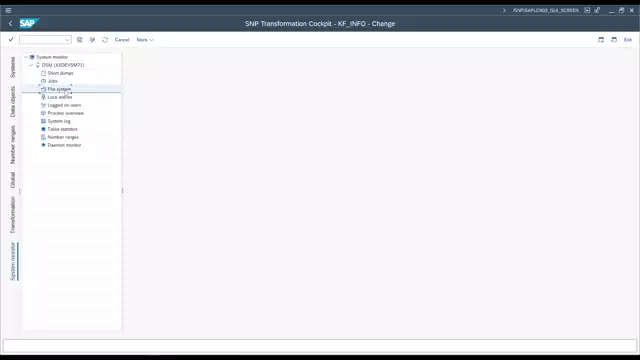 Transformation Cockpit | More Information in File System View in System Monitor
