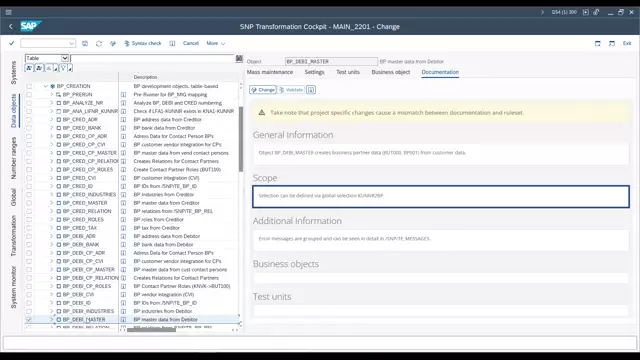 Transformation Content | Table-Based Business Partner Creation