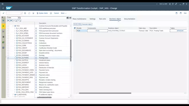 Transformation Content | FI-CA Content