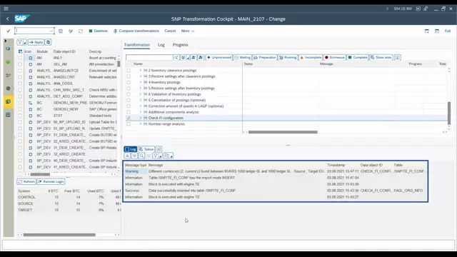 Mission Control | Transformation Log in MC Task Description