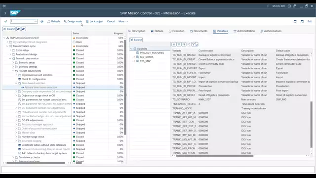 Mission Control | TC Parameters in MC Tasks and Transformation Content