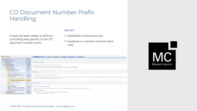 Mission Control | CO Document Number Prefix Handling