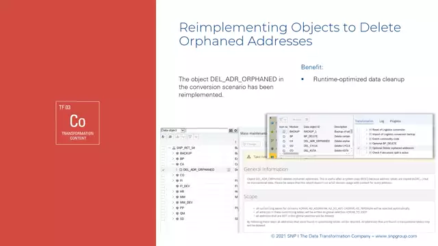 Transformation Content | Reimplementation of Object to Delete Orphaned Addresses