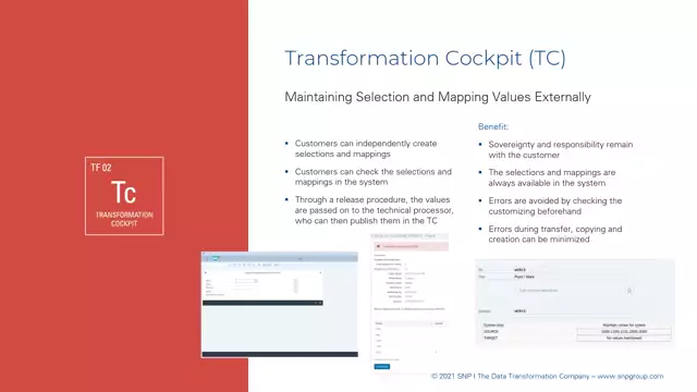 Transformation Cockpit | Maintaining Selection and Mapping Values Externally