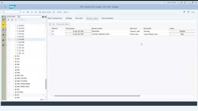 Transformation Content | Extended Business Objects