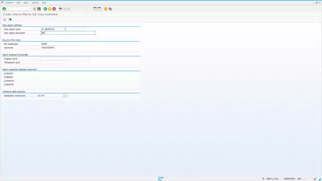 Data Object Builder | 03. Creating Schema Files Using SQL Traces of User Interactions With Applications