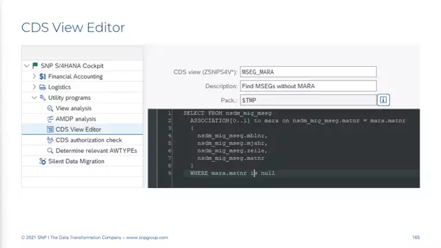 S/4HANA | Utilities 03 | CDS View Editor | DE