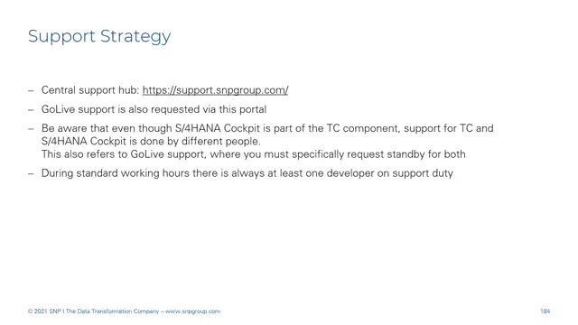 S/4HANA | Technical Information 07 | Support Strategy | DE