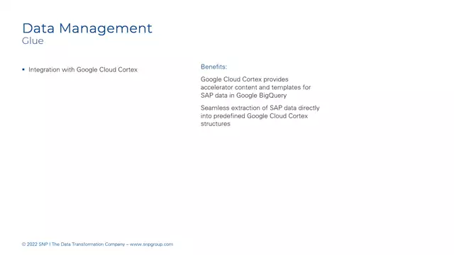 Glue | Integration with Google Cloud Cortex