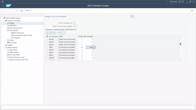S/4HANA Cockpit | Improved Package Size for Line Item Migration