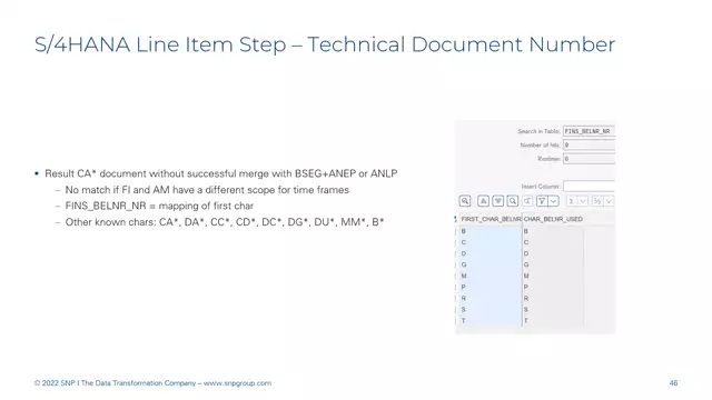 S/4HANA | Finance 13 | Technical Document Number | DE