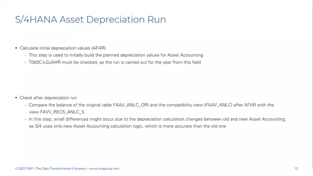 S/4HANA | Finance 22 | Depreciation Run | DE