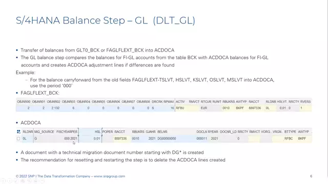 S/4HANA | Finance 19 | Set up Balances: GL + GL_COR | DE