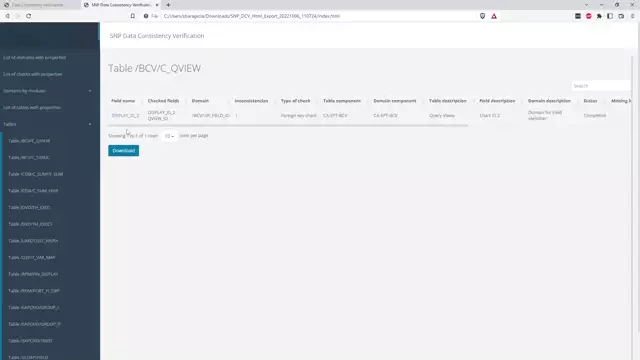 Data Consistency Verification | Export of Assessments