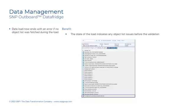 Outboard DataFridge | Data Load Now Ends with an Error if no Object List Was Fetched During the Load