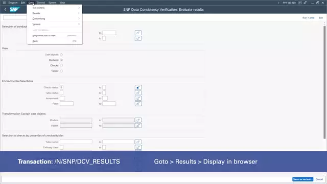 Data Consistency Verification | Fiori CrystalBridge Theme
