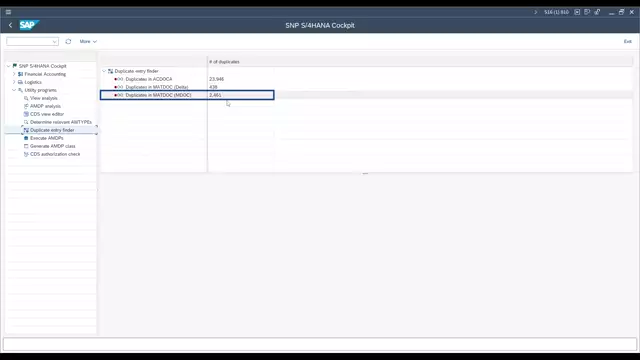 S/4HANA Cockpit | Duplicate Entry Finder