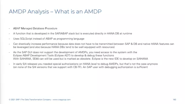 S/4HANA | Utilities 02 | AMDP Analysis
