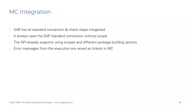 S/4HANA | Technical Information 05 | MC Integration