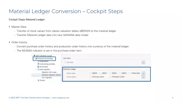 S/4HANA | Material Ledger 02 | Overview of Material Ledger Steps in the S/4HANA Cockpit | DE
