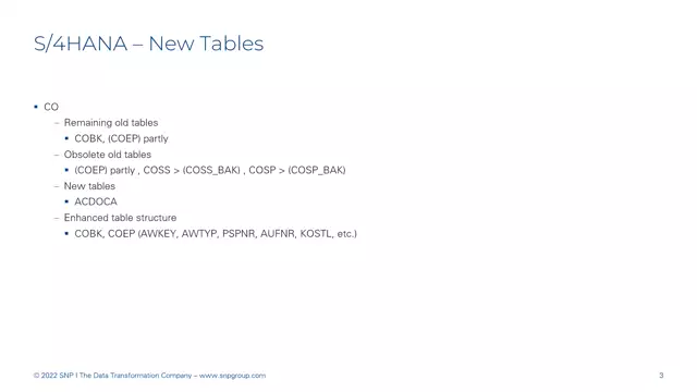S/4HANA | Finance 01 | New and Obsolete Tables in S/4HANA