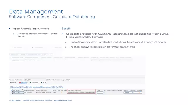 Outboard Datatiering | Impact Analysis Check for CONSTANTs Assignments in a CompositeProvider