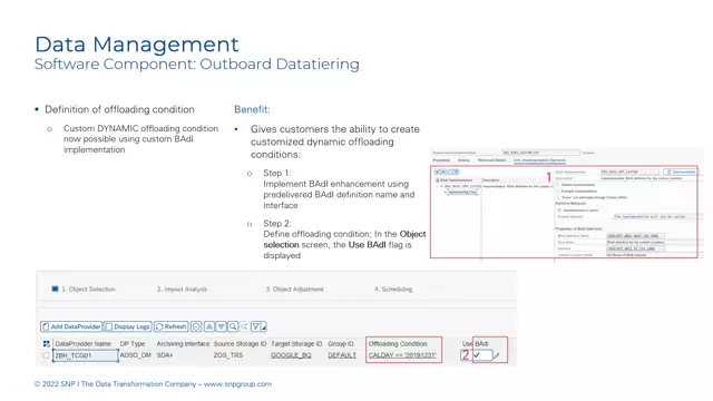 Outboard Datatiering | Custom DYNAMIC Offloading Condition now Possible by Using Custom BADI Implementation