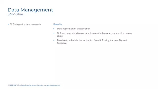Glue | SLT Integration Improvements