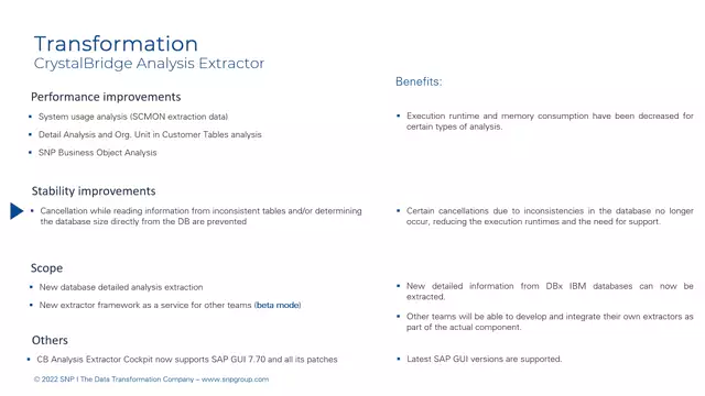 Analysis | CrystalBridge Analysis Extractor - General Improvements