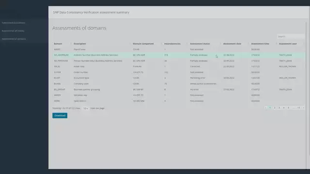 Data Consistency Verification | Export Assessment
