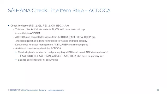 S/4HANA | Finance 15 | Check Line Items After ACDOCA Creation | EN