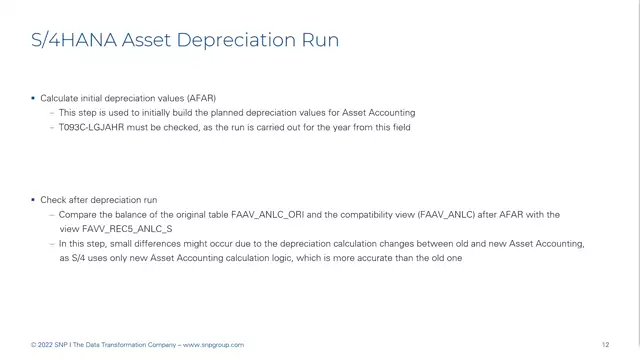 S/4HANA | Finance 22 | Depreciation Run | EN