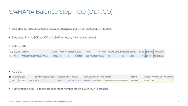 S/4HANA | Finance 18 | Set up Balances: CO | EN