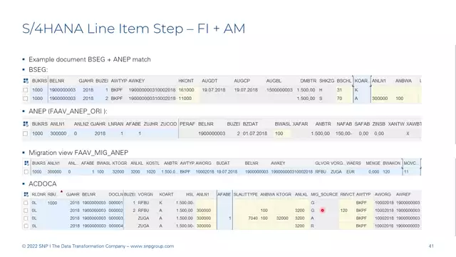 S/4HANA | Finance 12 | Line Item Step: FI + AM | EN