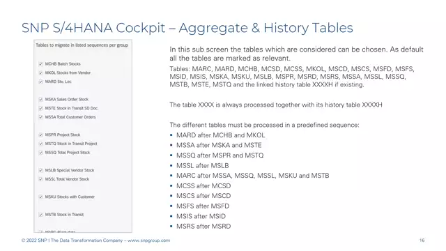 S/4HANA | Logistics 04 | Migrate Aggregate and History Tables Step | EN