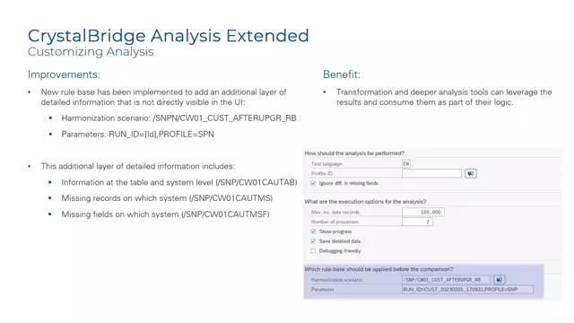 CrystalBridge Analysis Extended | Customizing Analysis: New Rule Base to Add Additional Layer of Detailed Information